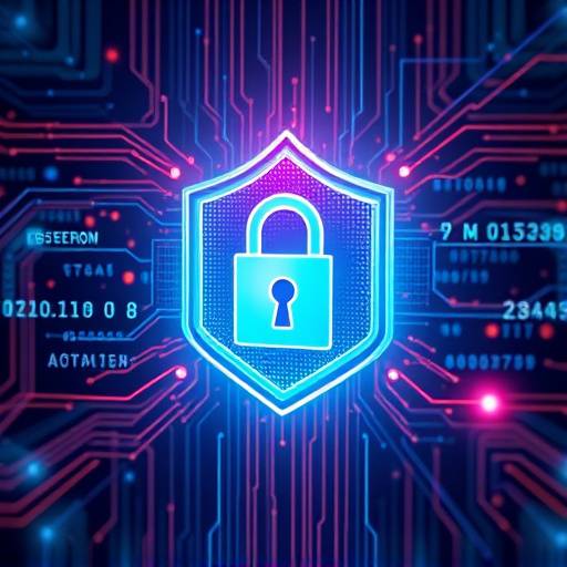 Ilustra&radic;&sect;&radic;&pound;o abstrata representando a seguran&radic;&sect;a de dados e privacidade digital.